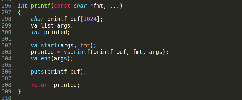 printf